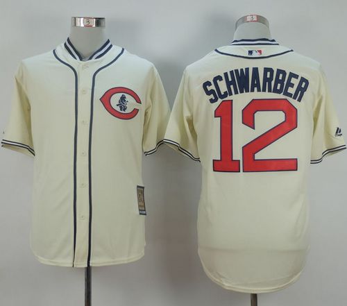 Cubs #12 Kyle Schwarber Cream 1929 Turn Back The Clock Stitched MLB Jersey